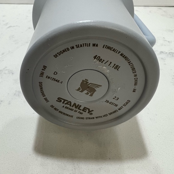 Stanley Gray Thermos with Blue Logo - Picture 9 of 10